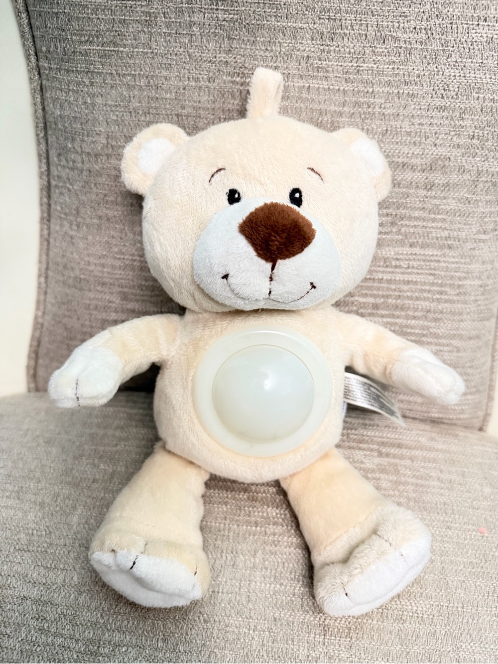 BabiesRUs Cream and Brown Plush Bear Night Light